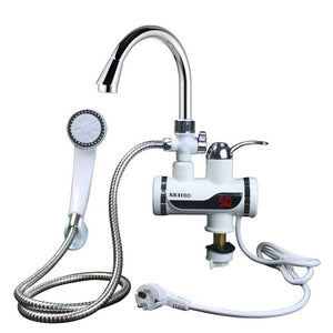 3000W Water Heater Bathroom / Kitchen instant electric water heater tap LCD temperature display Tankless faucet A-088