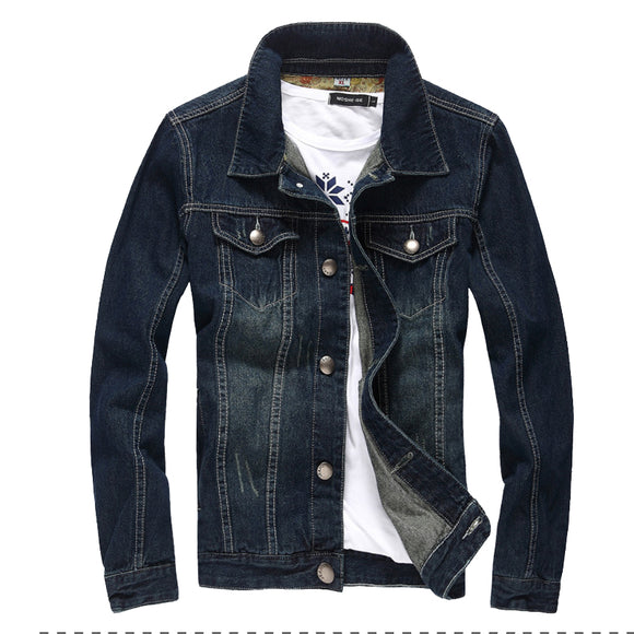 2017 denim jacket men college outwear jeans jacket and coats korean style M-5XL AYG114