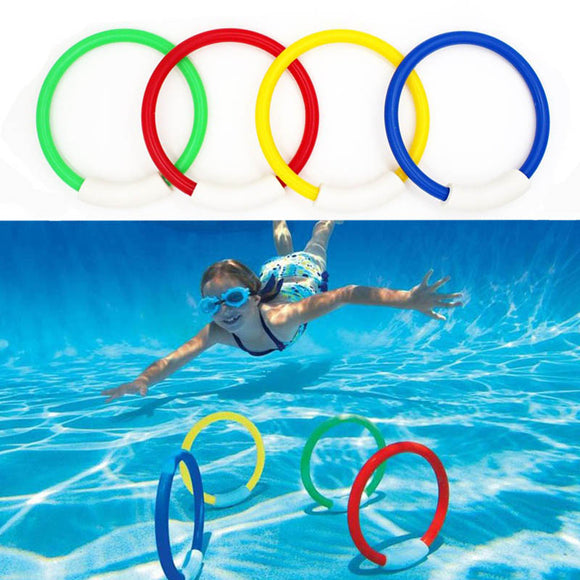 4 Pcs/Pack 2017 Child Kid Diving Ring Water Toys Underwater Swimming Pool Accessories Diving Buoys Four Loaded Throwing Toys