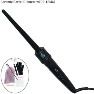 Hair Ceramic Magic Curling Iron Hot Electric Gourd Clipless Curling Wand Interchangeable 6 Parts 9MM/18MM/25MM/32MM Choose