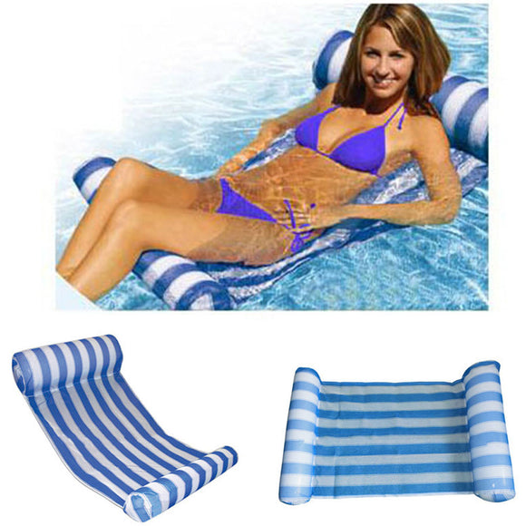 Stripe Swimming Pool Floats Air Mattress Inflatable Sleeping Bed Water Hammock Lounger Chair Float Swimming Pool Accessories