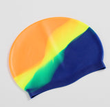 15 ColorsHigh Quality Silicone Rubber Children Swimming Cap Adult Men Women Waterproof Swim Caps Hat Swimming Accessories P5