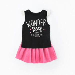 Girls Clothing Sets New 2017 Summer Girls Clothes Kids Tops + Casual Skirts Suits Kids Clothes