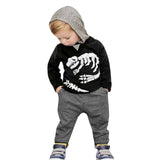 Baby Boys Clothes Toddler Kid Long Sleeve Dinosaur Hooded Sweatshirt Top Long Pant Sportswear Outfit 2Pcs Kids Clothing Sets