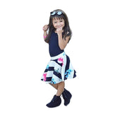 MUQGEW Kids Summer Clothes Children Toddler Kids Girl T shirt Tops Vest + Floral Skirt Dress Clothes Outfits Set Mode Enfant