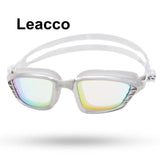 New professional Large Frame Plating Anti-fog Swim Goggles Anti-UV Glass Men's Women's  Lens Adjustable eyewear swimming glasses