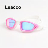 New professional Large Frame Plating Anti-fog Swim Goggles Anti-UV Glass Men's Women's  Lens Adjustable eyewear swimming glasses
