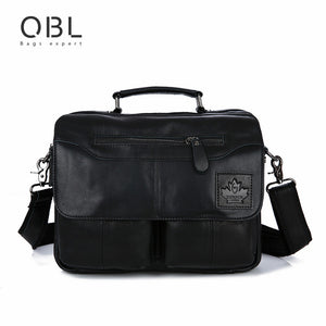 QiBoLu 2017 Cow Genuine Leather Handbag Men Messenger Shoulder Crossbody Bag Sacoche Homme Bolsa Masculina Bolso Hombre MBA70