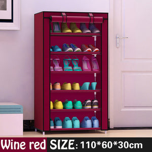 Shoe cabinet 7-layer 6-grid Non-woven fabrics large shoe rack organizer removable shoe storage for home furniture