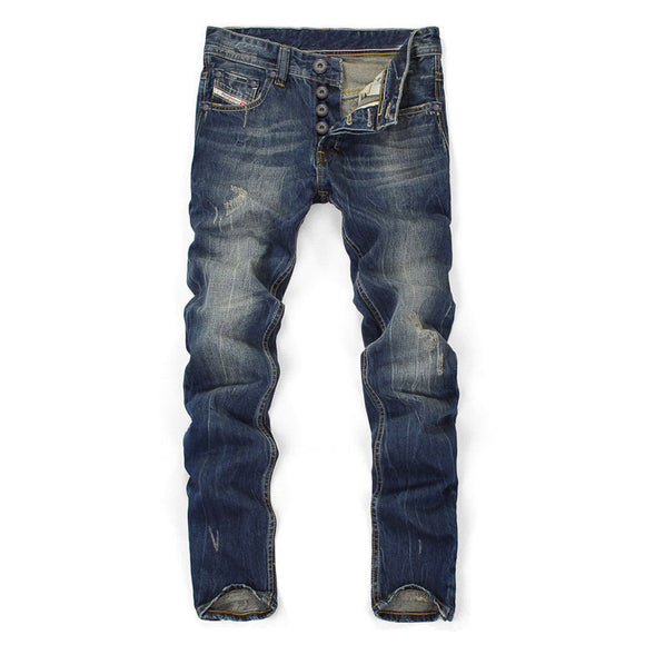 Top Quality Hot Sale Fashion Dsel Brand Men Jeans Straight Dark Blue Color Printed Jeans Men Ripped Jeans,High Quality Jeans