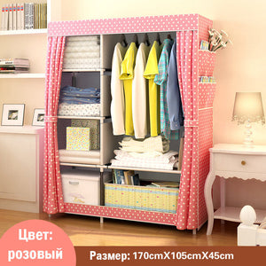 Simple modern large speace wardrobe Clothe storage cabinets Folding Non-woven closet Furniture wardrobe for Bedroom
