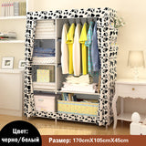 Simple modern large speace wardrobe Clothe storage cabinets Folding Non-woven closet Furniture wardrobe for Bedroom