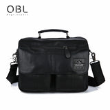 QiBoLu 2017 Cow Genuine Leather Handbag Men Messenger Shoulder Crossbody Bag Sacoche Homme Bolsa Masculina Bolso Hombre MBA70