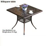 Courtyard small cast aluminum round tables balcony iron furniture square table coffee table