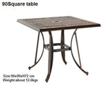 Courtyard small cast aluminum round tables balcony iron furniture square table coffee table