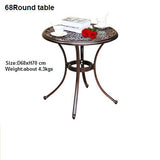 Courtyard small cast aluminum round tables balcony iron furniture square table coffee table