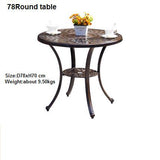 Courtyard small cast aluminum round tables balcony iron furniture square table coffee table