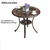 Courtyard small cast aluminum round tables balcony iron furniture square table coffee table