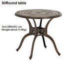 Courtyard small cast aluminum round tables balcony iron furniture square table coffee table