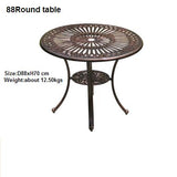 Courtyard small cast aluminum round tables balcony iron furniture square table coffee table