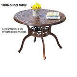 Courtyard small cast aluminum round tables balcony iron furniture square table coffee table