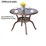 Courtyard small cast aluminum round tables balcony iron furniture square table coffee table