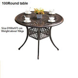 Courtyard small cast aluminum round tables balcony iron furniture square table coffee table