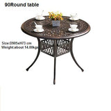 Courtyard small cast aluminum round tables balcony iron furniture square table coffee table