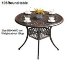Courtyard small cast aluminum round tables balcony iron furniture square table coffee table