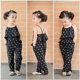 Kids Girls Love Heart Straps Rompers Jumpsuits Piece Pants Clothing