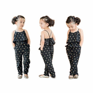 Kids Girls Love Heart Straps Rompers Jumpsuits Piece Pants Clothing