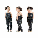 Kids Girls Love Heart Straps Rompers Jumpsuits Piece Pants Clothing