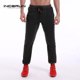 Men Pants Casual Sweatpants Bodybuliding Solid Fitness Harem Pants Slim Fit Joogers Fashion Long Sweats Trousers Sportswear 2XL