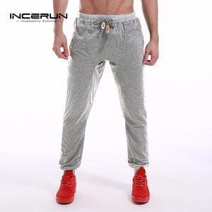 Men Pants Casual Sweatpants Bodybuliding Solid Fitness Harem Pants Slim Fit Joogers Fashion Long Sweats Trousers Sportswear 2XL