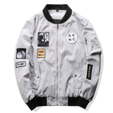 Grandwish Fashion Men Bomber Jacket Hip Hop Patch Designs Slim Fit Pilot Bomber Jacket Coat Men Jackets Plus Size 4XL,PA573