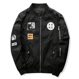 Grandwish Fashion Men Bomber Jacket Hip Hop Patch Designs Slim Fit Pilot Bomber Jacket Coat Men Jackets Plus Size 4XL,PA573