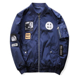 Grandwish Fashion Men Bomber Jacket Hip Hop Patch Designs Slim Fit Pilot Bomber Jacket Coat Men Jackets Plus Size 4XL,PA573
