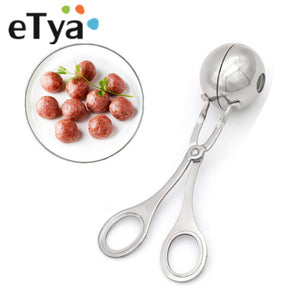 ETYA 1PC Kitcen Tools Stainless Steel Meatballs Make Organ Mould DIY Fish Ball Shrimp Ball Fried Beef Pill Folder