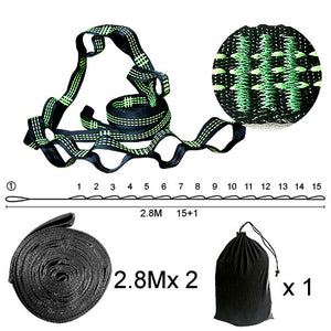 Professional Outdoor Furniture Camping Sleeping Hammock StrapS Garden Swing Hammock Ropes For Kids And Adults 280cm 2pcs/set  2T