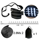 Professional Outdoor Furniture Camping Sleeping Hammock StrapS Garden Swing Hammock Ropes For Kids And Adults 280cm 2pcs/set  2T