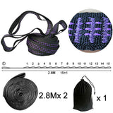 Professional Outdoor Furniture Camping Sleeping Hammock StrapS Garden Swing Hammock Ropes For Kids And Adults 280cm 2pcs/set  2T