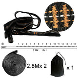 Professional Outdoor Furniture Camping Sleeping Hammock StrapS Garden Swing Hammock Ropes For Kids And Adults 280cm 2pcs/set  2T