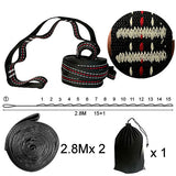 Professional Outdoor Furniture Camping Sleeping Hammock StrapS Garden Swing Hammock Ropes For Kids And Adults 280cm 2pcs/set  2T