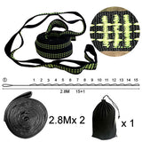 Professional Outdoor Furniture Camping Sleeping Hammock StrapS Garden Swing Hammock Ropes For Kids And Adults 280cm 2pcs/set  2T