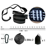 Professional Outdoor Furniture Camping Sleeping Hammock StrapS Garden Swing Hammock Ropes For Kids And Adults 280cm 2pcs/set  2T