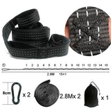 Professional Outdoor Furniture Camping Sleeping Hammock StrapS Garden Swing Hammock Ropes For Kids And Adults 280cm 2pcs/set  2T