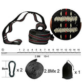Professional Outdoor Furniture Camping Sleeping Hammock StrapS Garden Swing Hammock Ropes For Kids And Adults 280cm 2pcs/set  2T