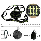 Professional Outdoor Furniture Camping Sleeping Hammock StrapS Garden Swing Hammock Ropes For Kids And Adults 280cm 2pcs/set  2T