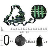 Professional Outdoor Furniture Camping Sleeping Hammock StrapS Garden Swing Hammock Ropes For Kids And Adults 280cm 2pcs/set  2T