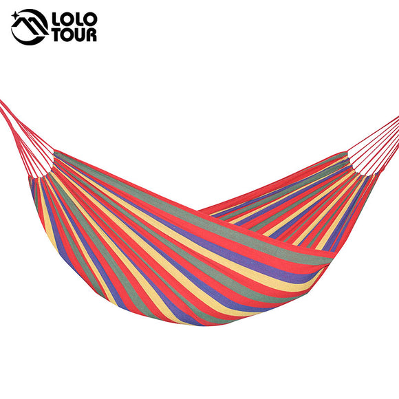 240*150cm 2 Person Hammock hamac outdoor Leisure bed hanging bed double sleeping canvas swing hammock camping hunting 3 Color
